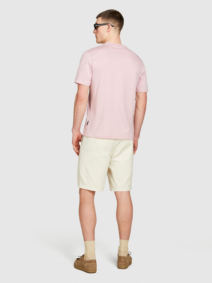 Relaxed fit t-shirt with print - men's short sleeve t-shirts - Pastel Pink | Sisley image number 3